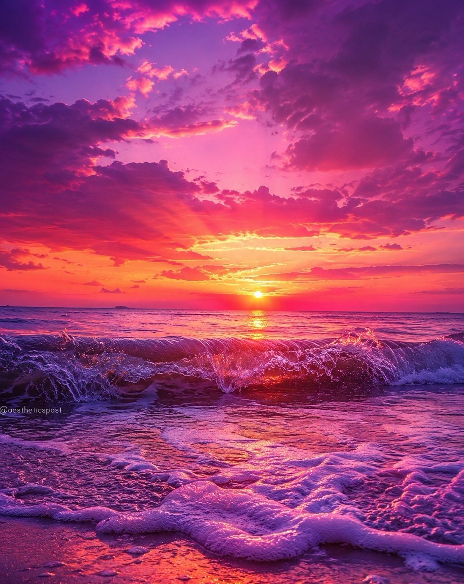 sunset over the ocean