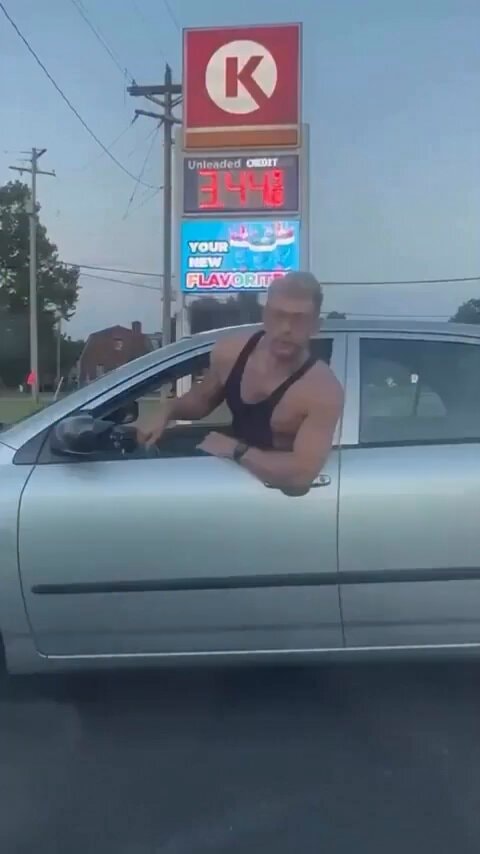 Man in car confrontation