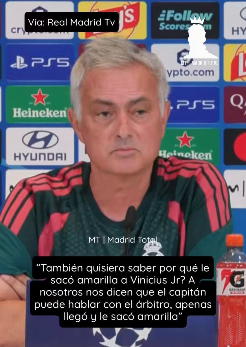 José Mourinho on Vinicius Jr bias