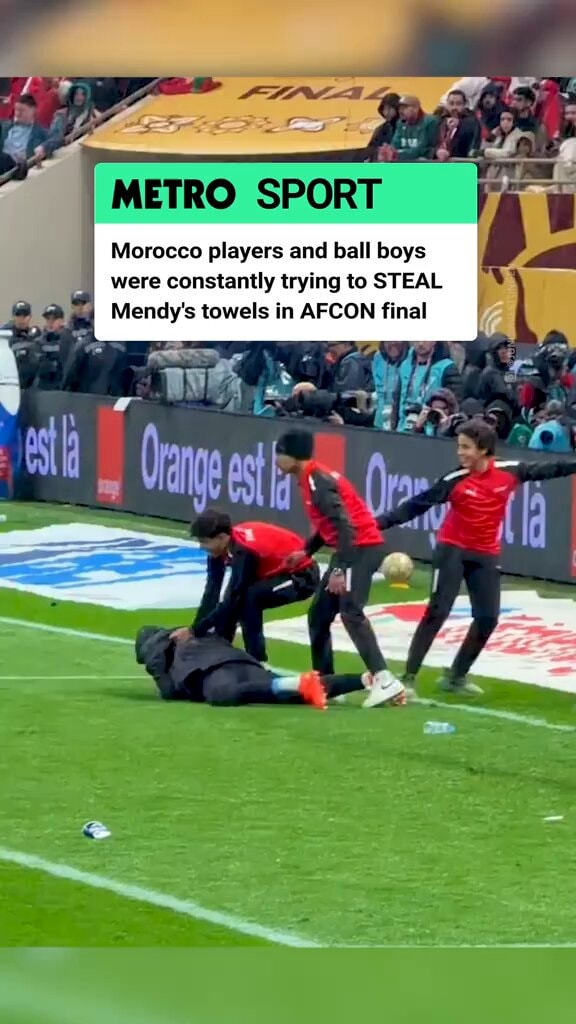 Morocco AFCON final Mendy towels stolen