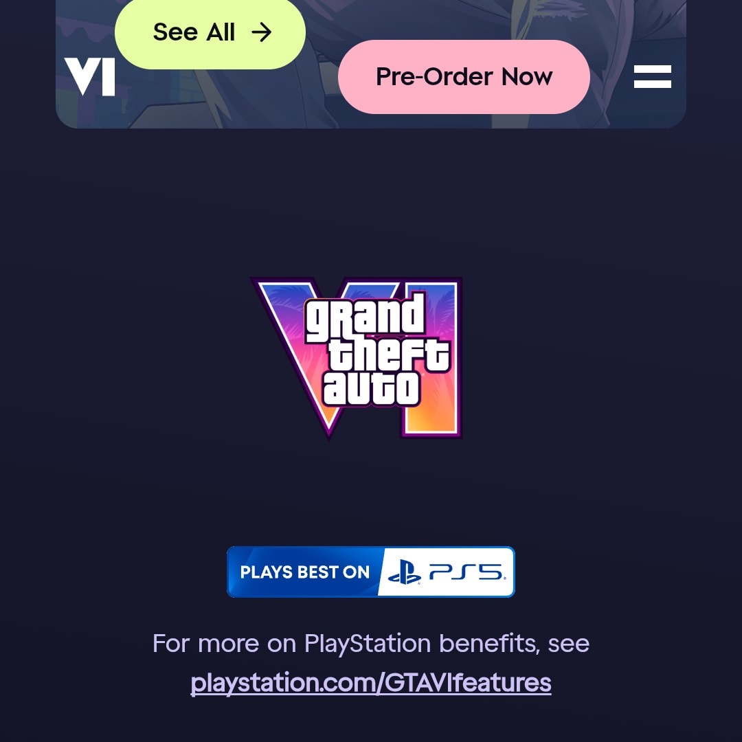 GTA 6 pre-order PlayStation (photo 2 of 2)