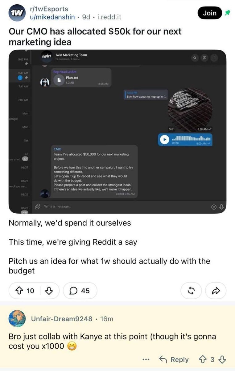 1win Reddit Kanye West collaboration idea