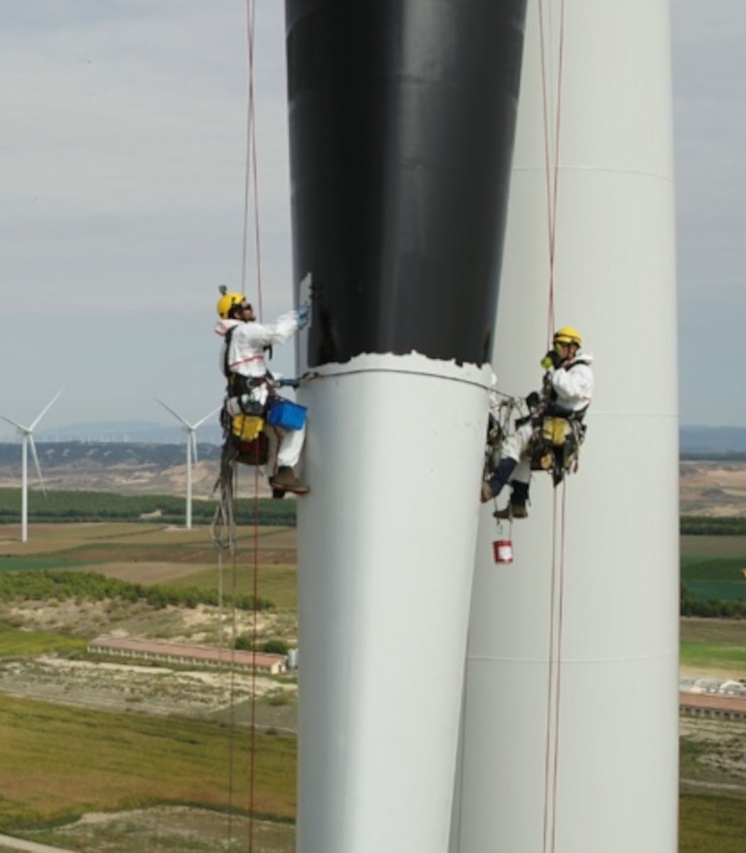 wind turbines with black blades (photo 2 of 2)