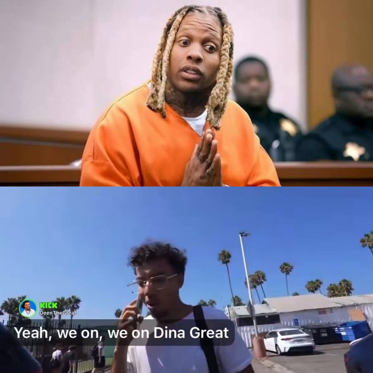 Police officer shouts free lil durk
