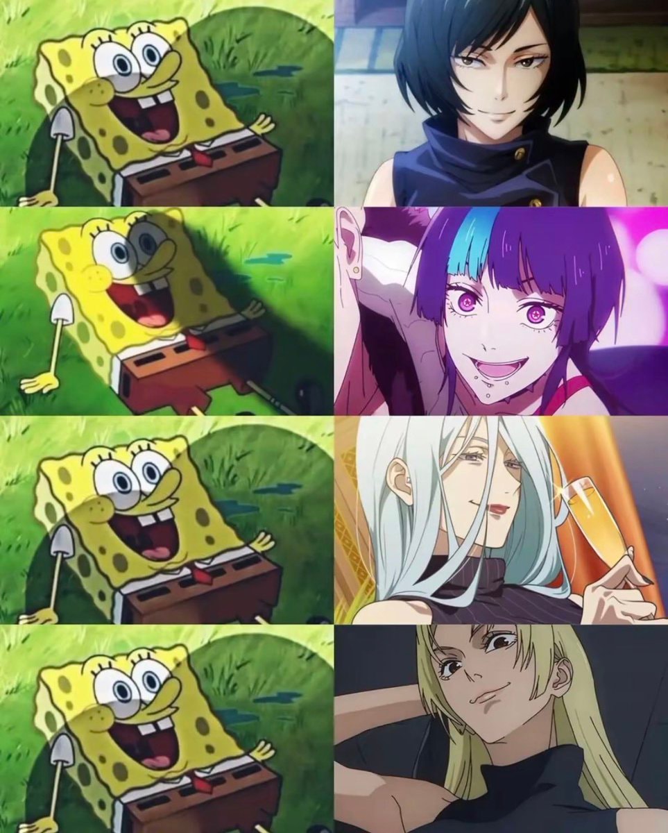 Spongebob anime meme format