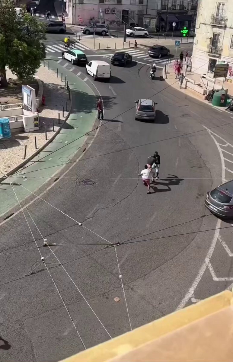 Lisbon confrontation Portuguese man
