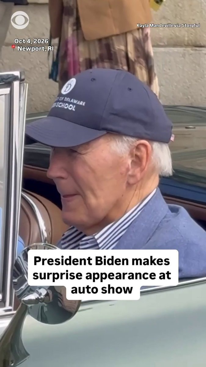 Joe Biden Newport auto show surprise