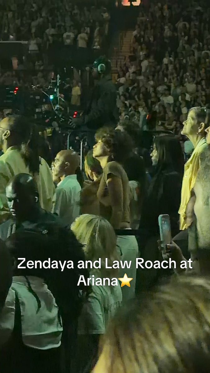 Zendaya and Law Roach at Ariana Grande eternal sunshine tour