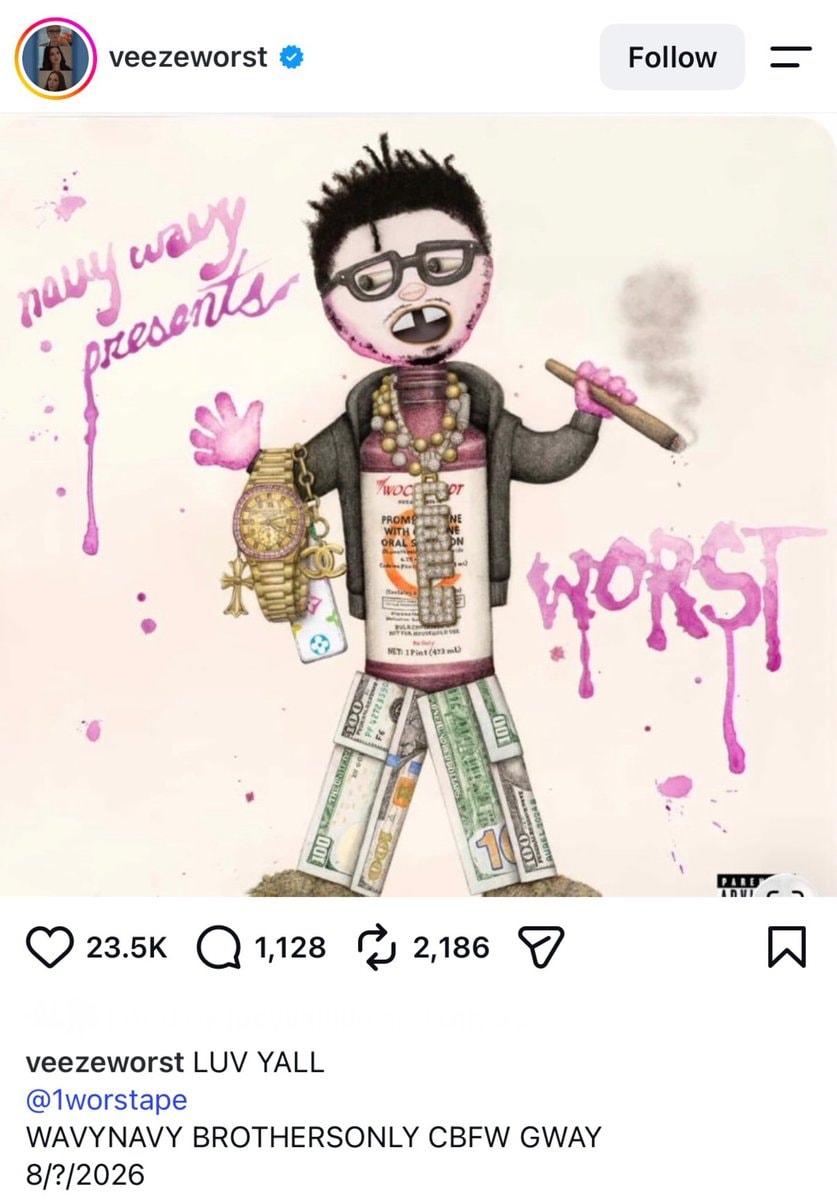Veeze Worst album art