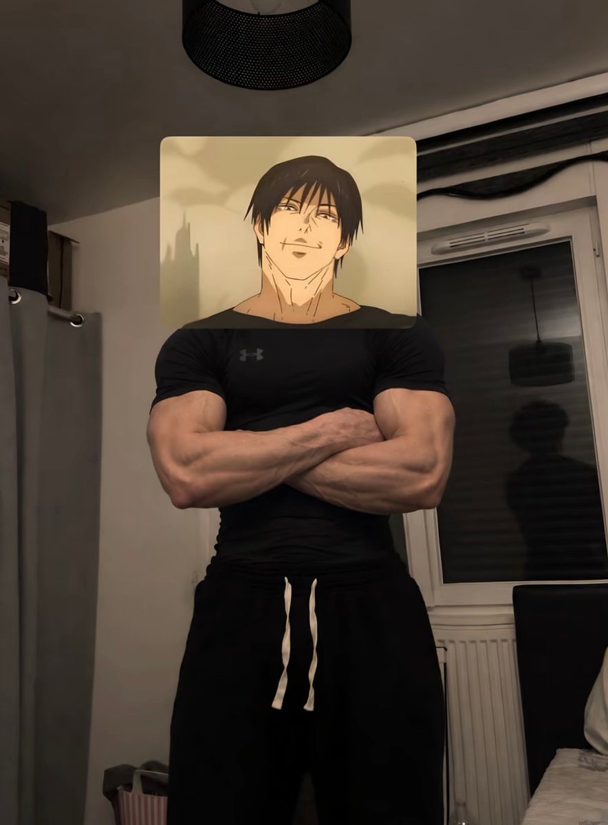 anime face superimposed on person
