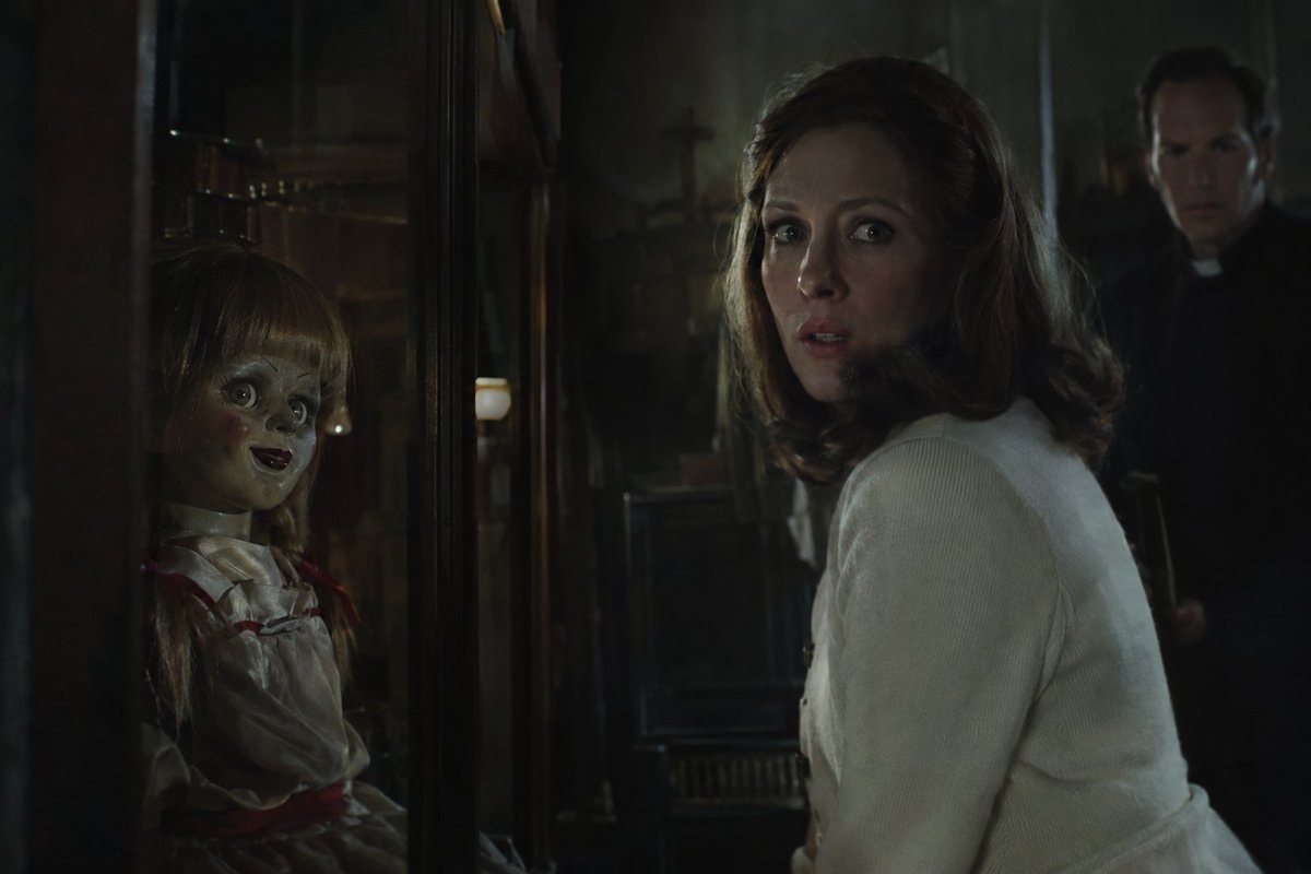 Annabelle 2014 doll behind glass