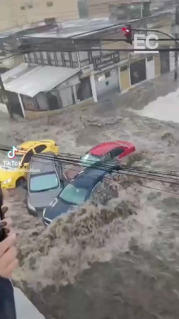 Flooding in northern Quito Ecuador