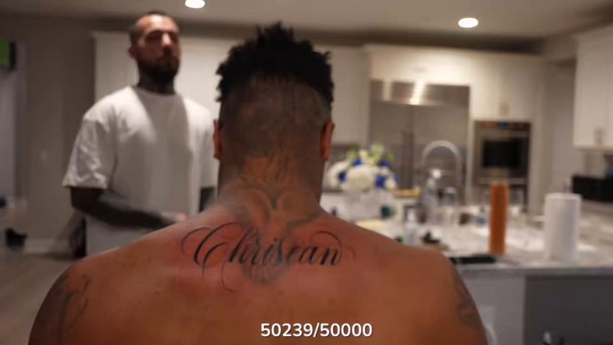 Blueface Chrisean name tattoo