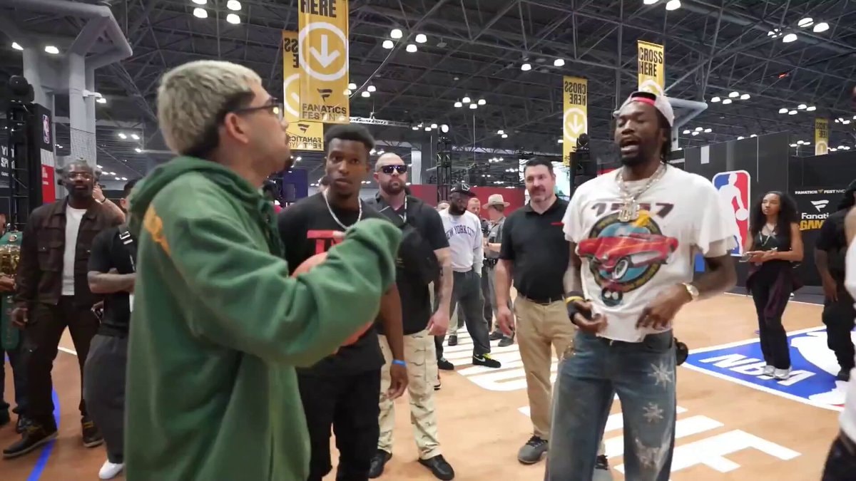 Meek Mill bunny hops after basketball loss