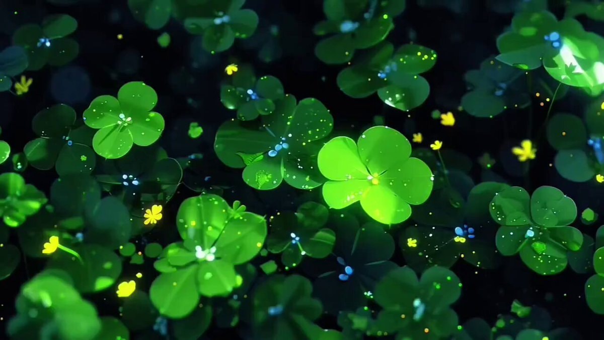 Four-leaf clovers good luck video 🍀