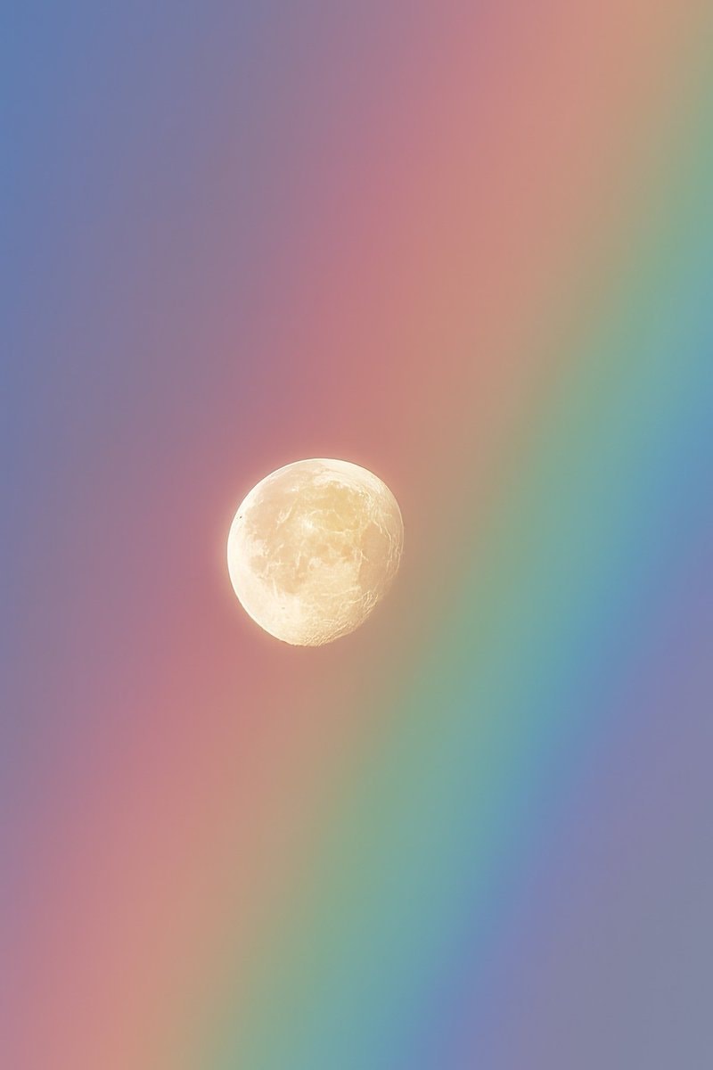 rainbow and moon (photo 2 of 2)