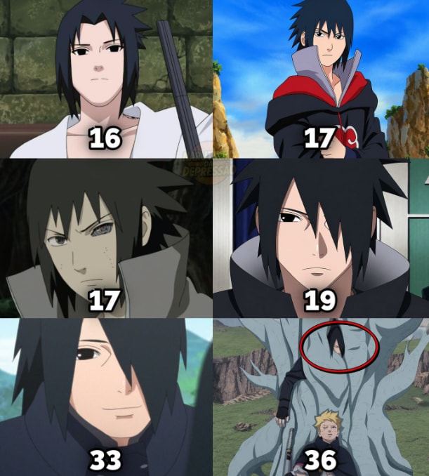 Sasuke Uchiha age progression