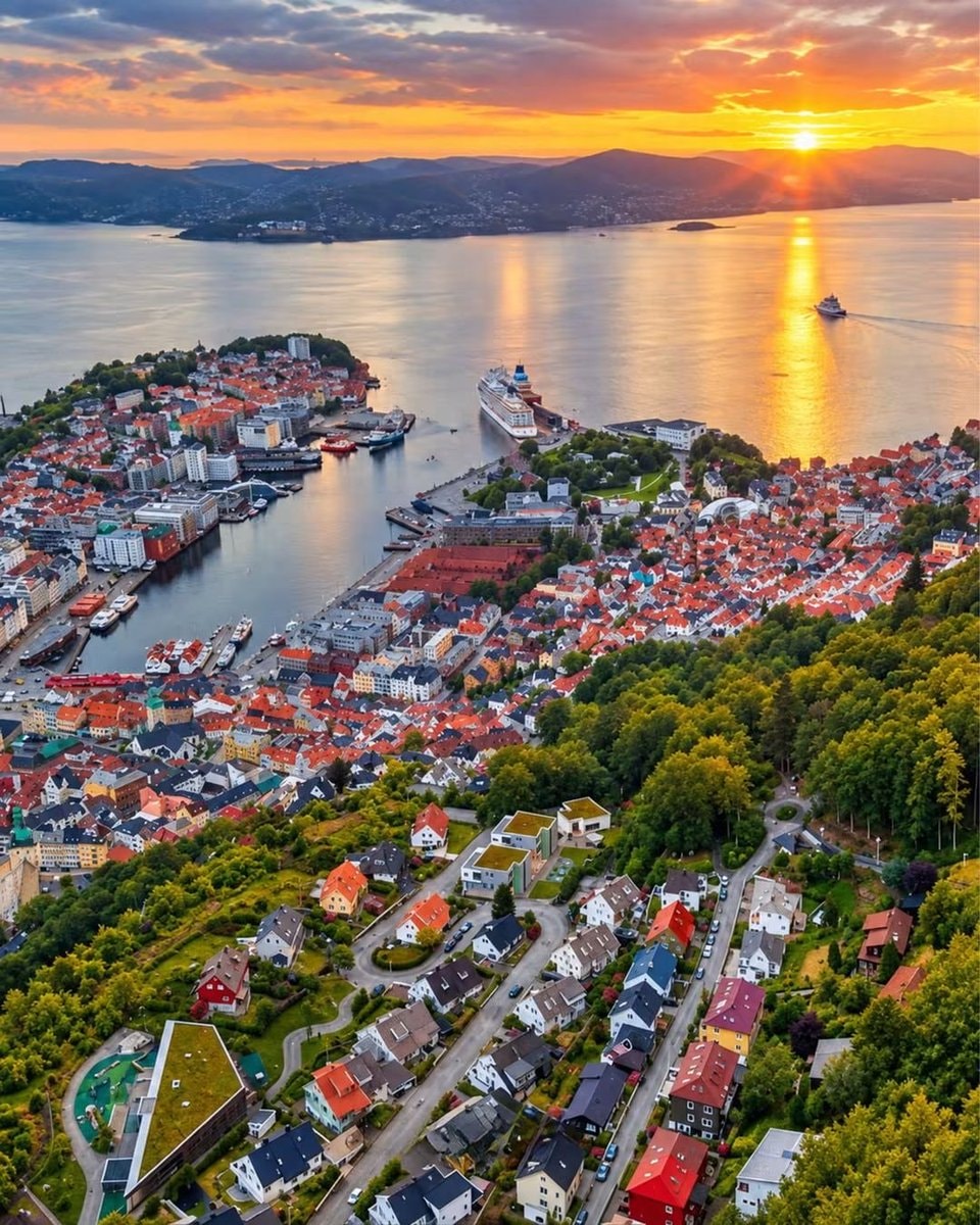 Bergen Norway coastal view