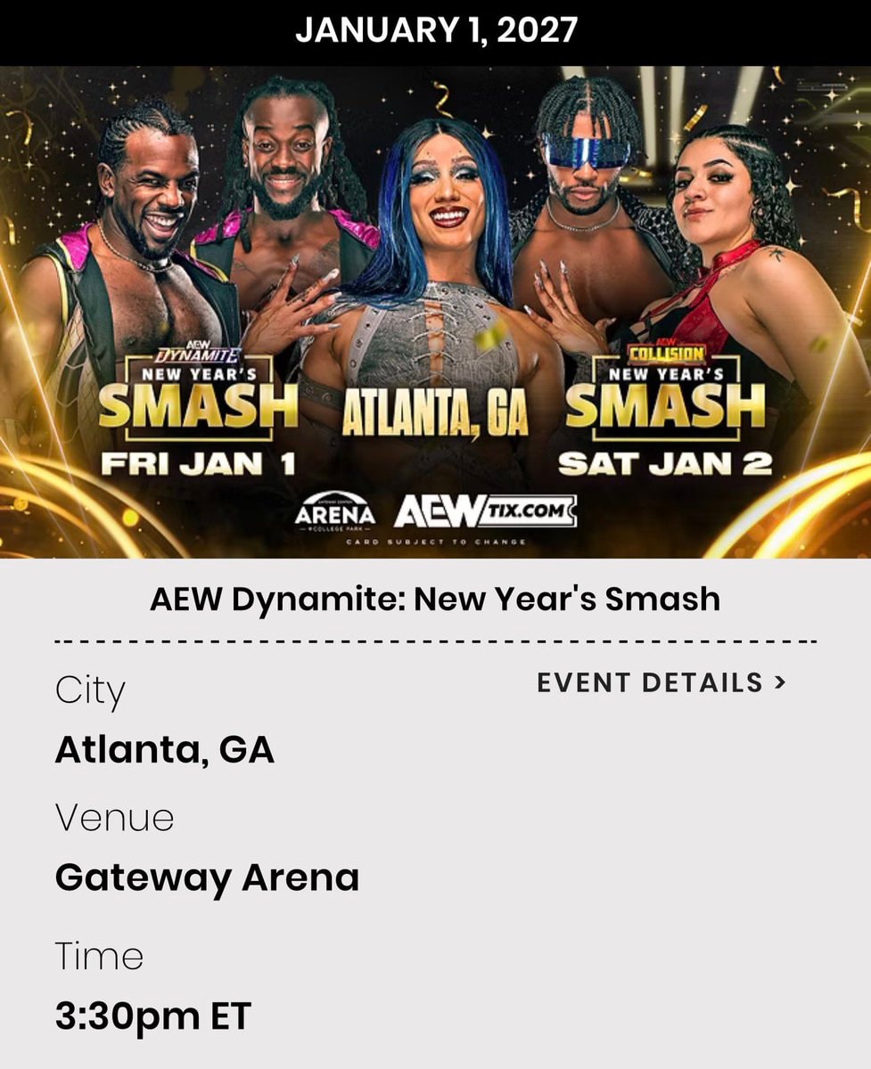 AEW Dynamite New Year's Smash Atlanta