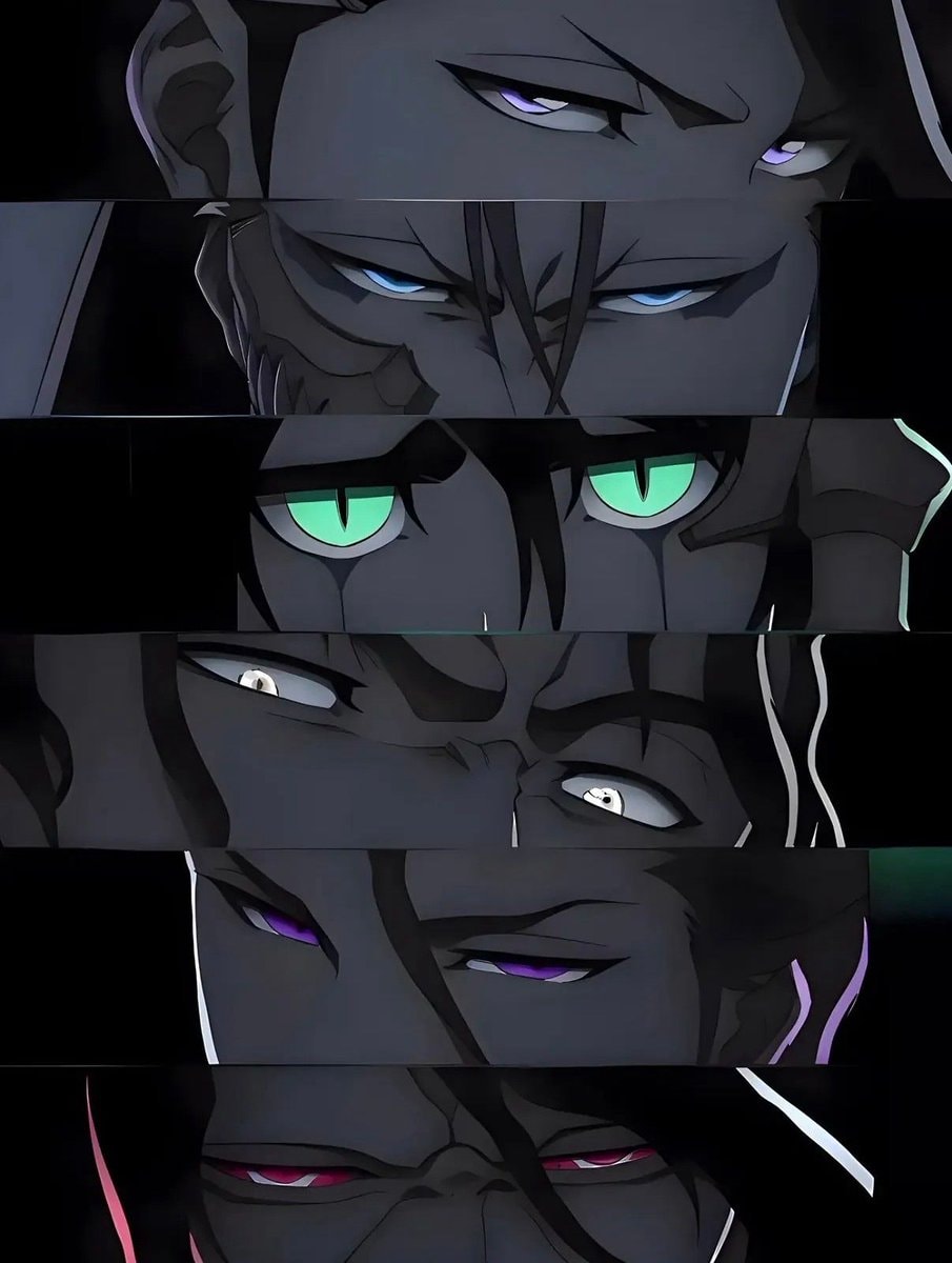 Bleach character eyes collage