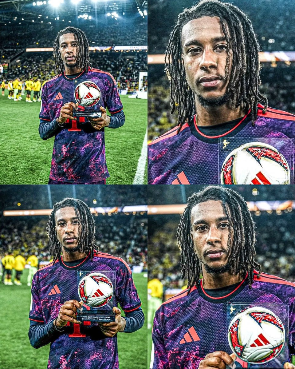 Michael Olise Bayern Munich trophy moment Michael Olise Bayern Munich trophy moment