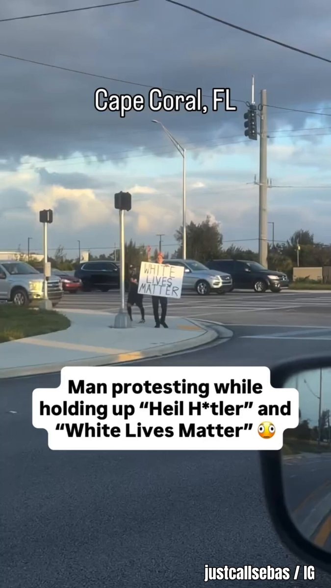 Cape Coral Florida White Lives Matter protest