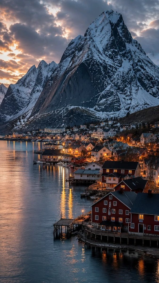 Norway coastal village