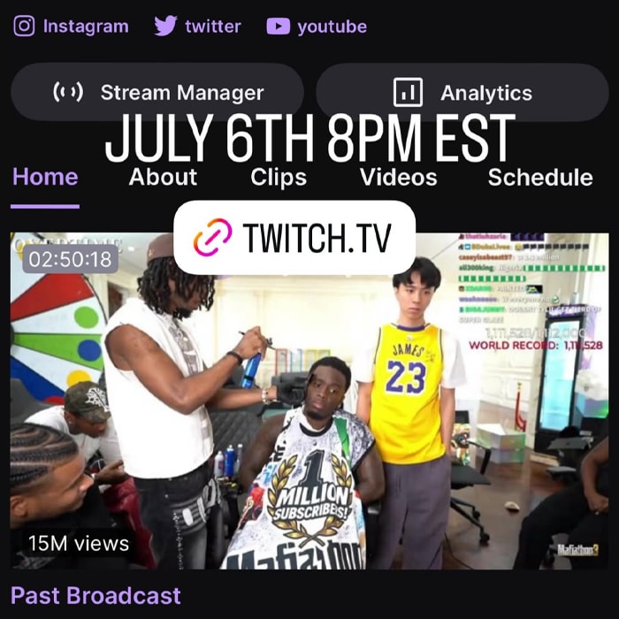 Kai Cenat return to streaming (photo 2 of 2)