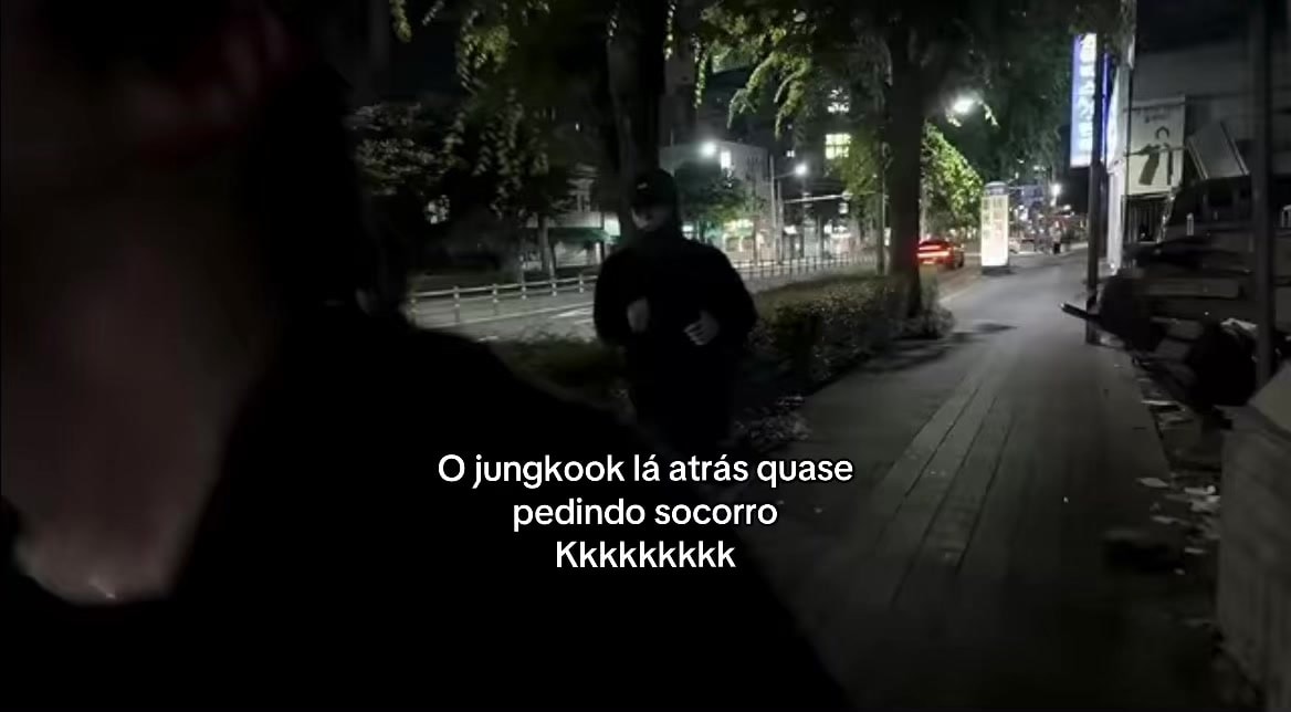 Jungkook running at night