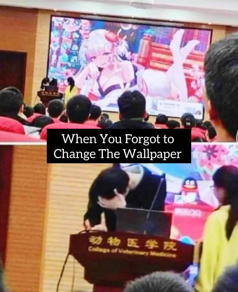 anime character lecture hall