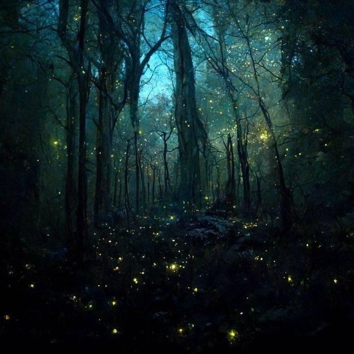 Mystical forest night scene (photo 4 of 4)