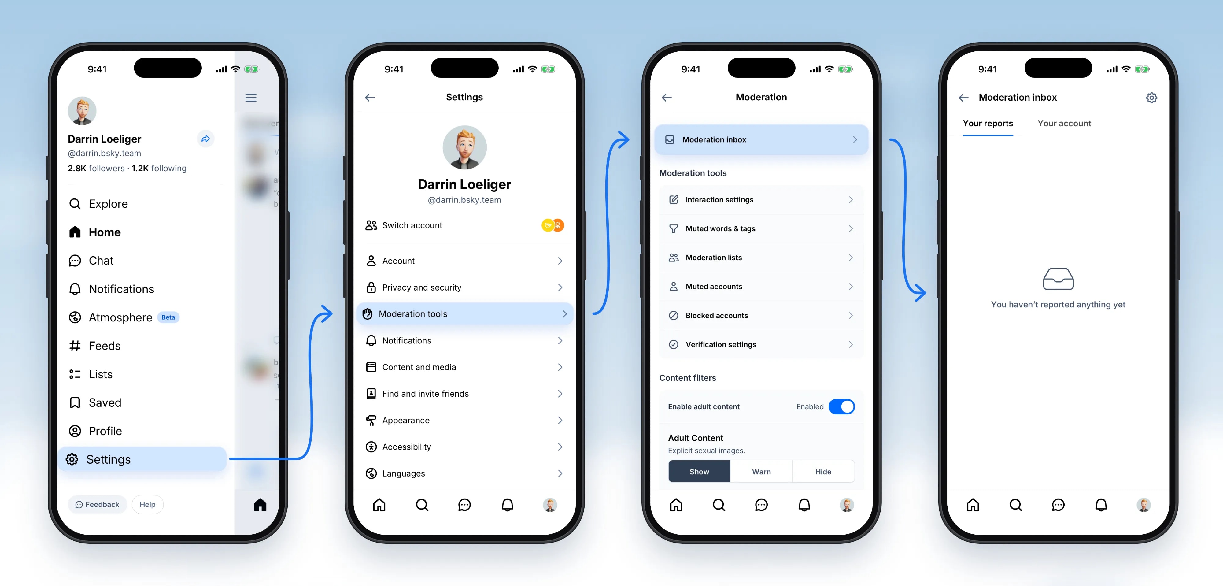 Bluesky moderation inbox beta