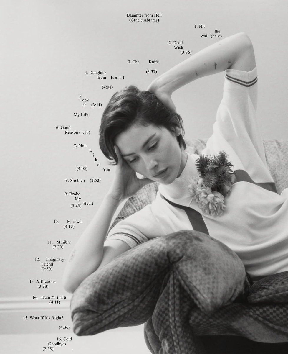 Gracie Abrams Daughter From Hell tracklist (photo 2 of 2)