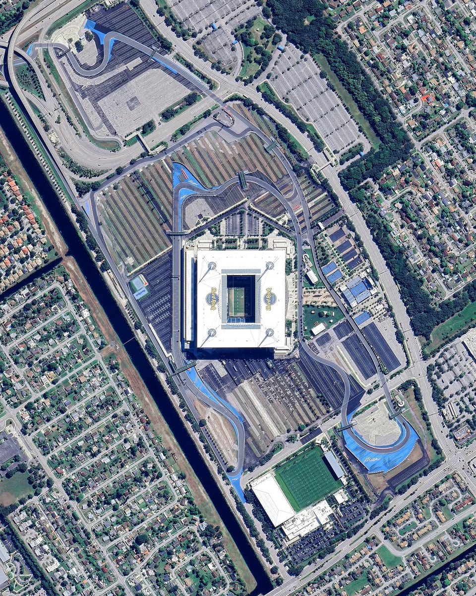 Bears stadium aerial view
