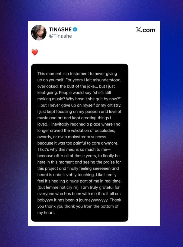 Tinashe on Popstar reaction (photo 2 of 2)