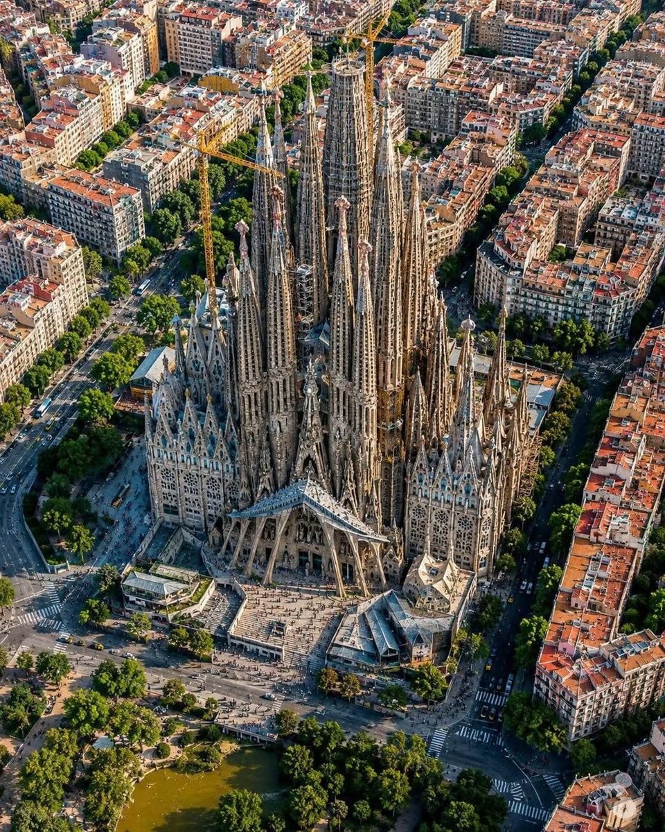 Sagrada Familia Barcelona aerial