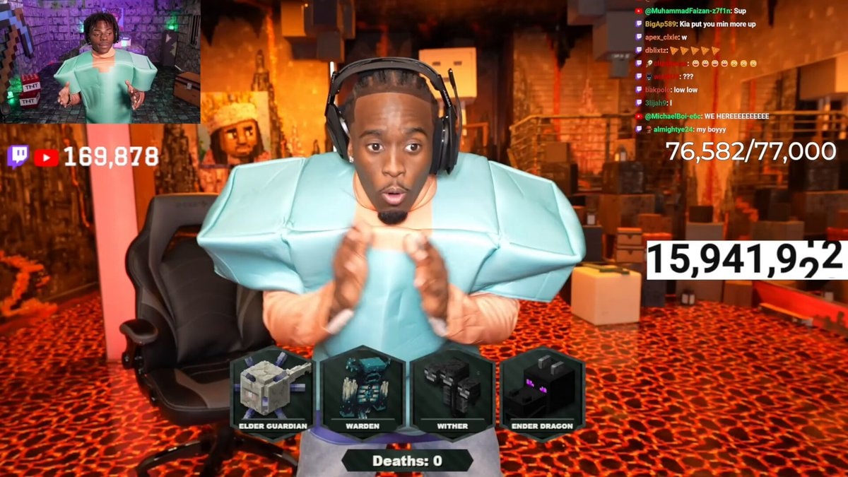 Kai Cenat IShowSpeed Minecraft Hardcore Marathon Kai Cenat IShowSpeed Minecraft Hardcore Marathon
