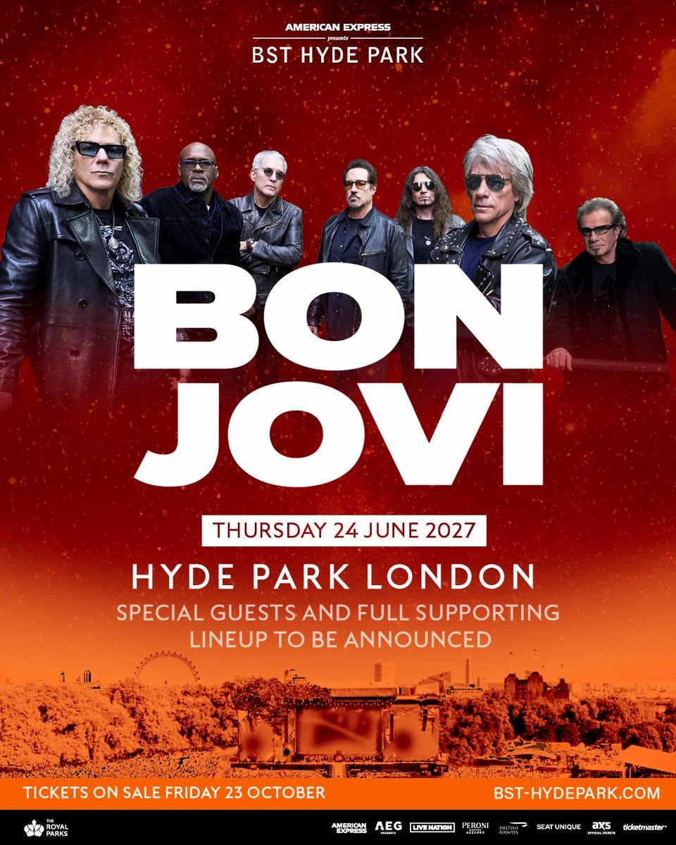 Bon Jovi BST Hyde Park 2027 Bon Jovi BST Hyde Park 2027