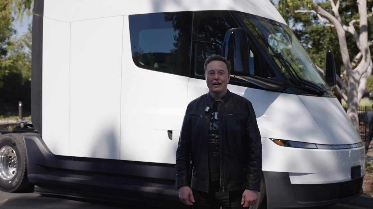 Elon Musk Tesla Semi production announcement Elon Musk Tesla Semi production announcement