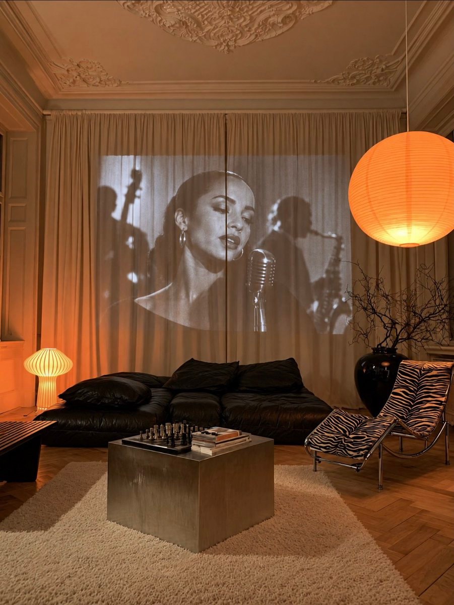 Singer with band projection