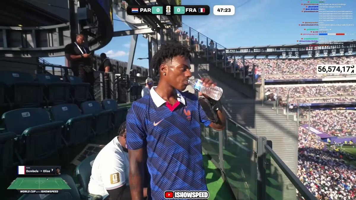 IShowSpeed France jersey stadium moment