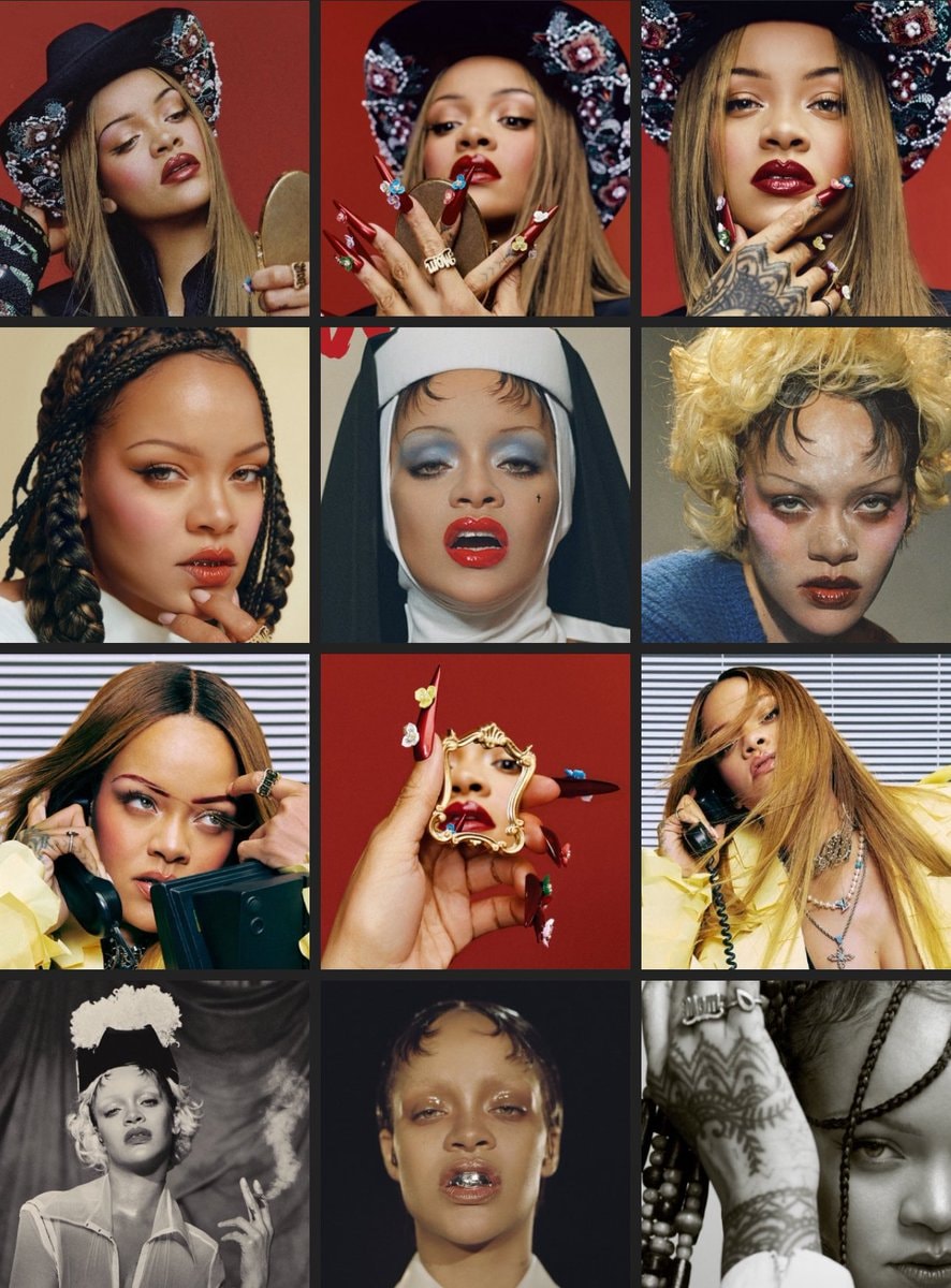 Rihanna Vogue China Interview Magazine collage Rihanna Vogue China Interview Magazine collage