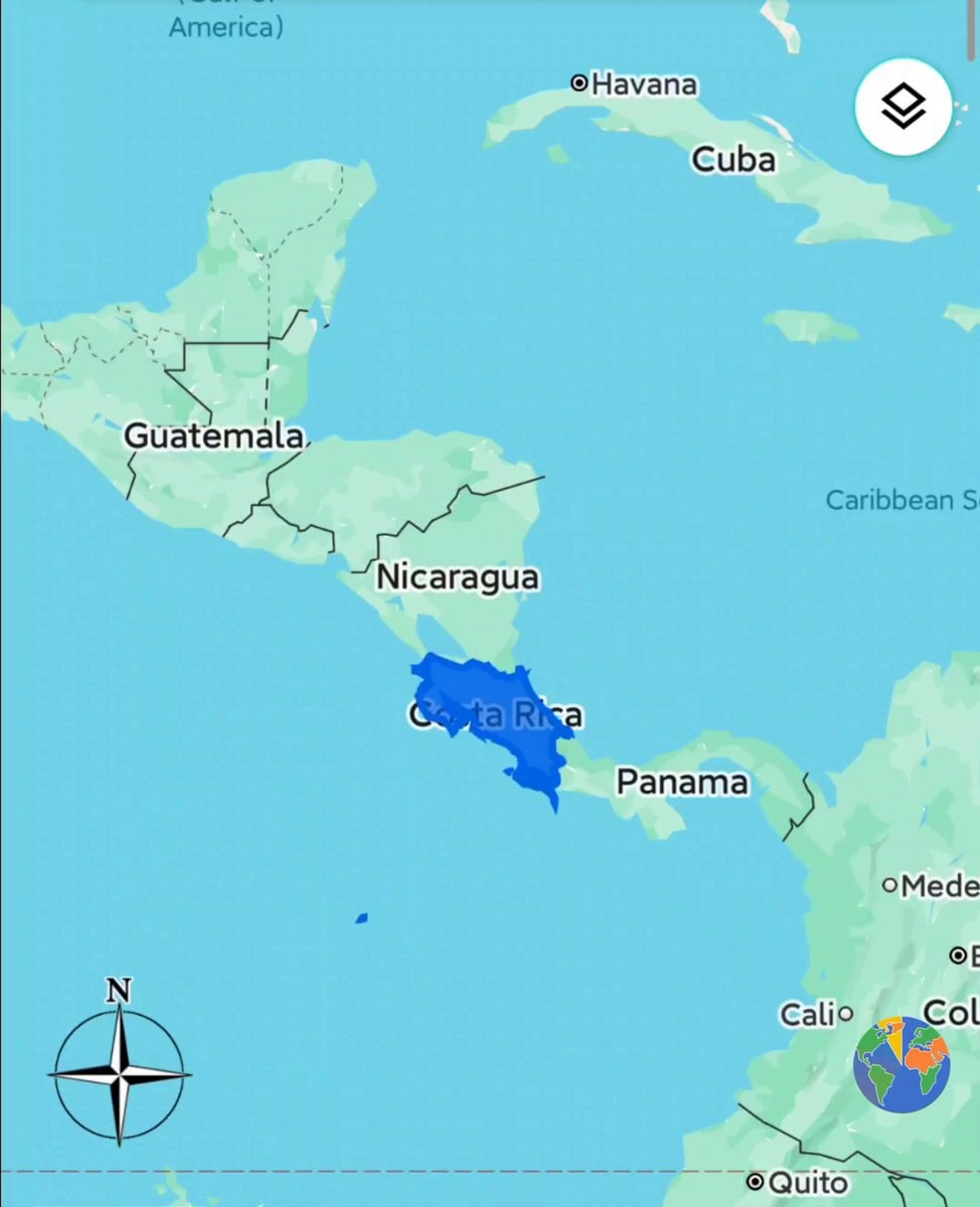 Costa Rica size map