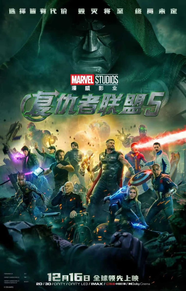 AVENGERS: DOOMSDAY China IMAX release