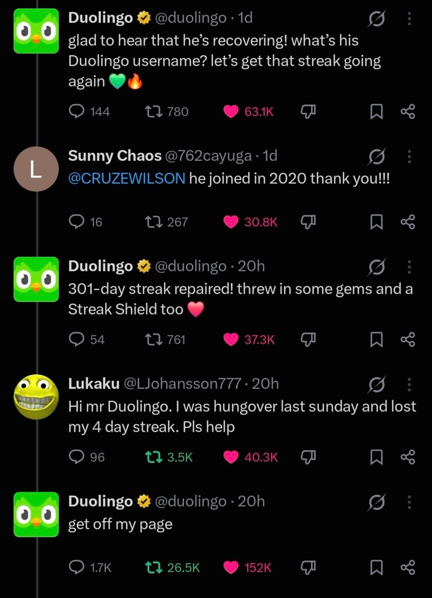 Duolingo reply Duolingo reply
