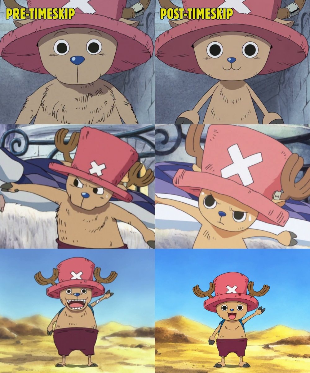 Tony Tony Chopper before and after timeskip