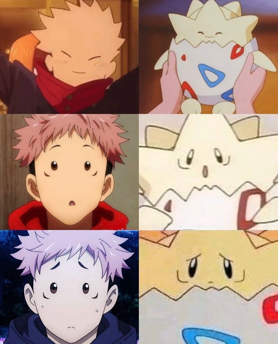 Yuji Itadori vs Togepi expressions