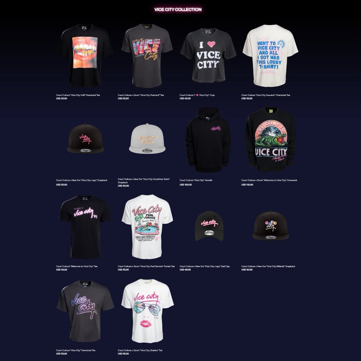 GTA 6 Vice City Collection Merch