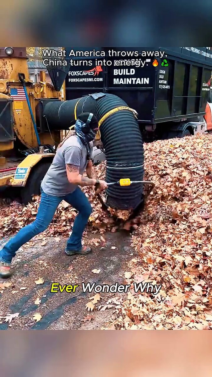 FOXSCAPES leaf pickup dumpster