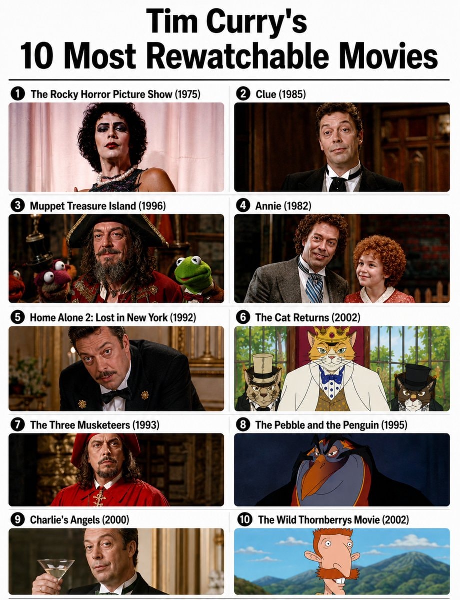 Tim Curry's 10 Most Rewatchable Movies